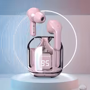 Transparent Wireless Earbuds Wireless 5.3 Headphones with ENC Noise Canceling Earphones, HiFi Dual Stereo Microphone In-Ear Earbuds with Charging And LED Digital Display Sports Headset. - Image 2