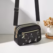 Women's Multi-Layer Shoulder & Crossbody Bag with Flower - Layered Square Bag Suitable for,, Travel, Zipper Closure,, //, Casual & Dressy Handbag - Image 6