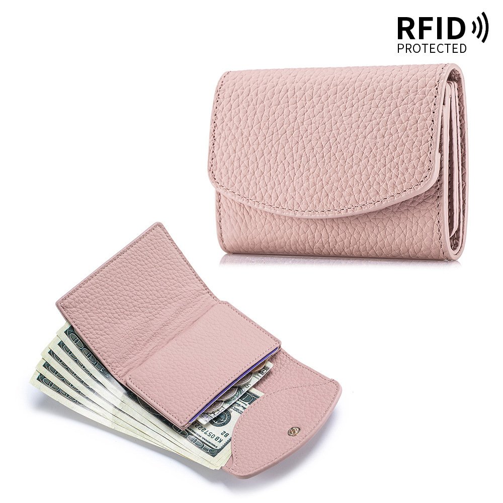 Japanese-style Short Wallet For Women Made From Top-layer Cowhide With A Premium Feel - Image 9
