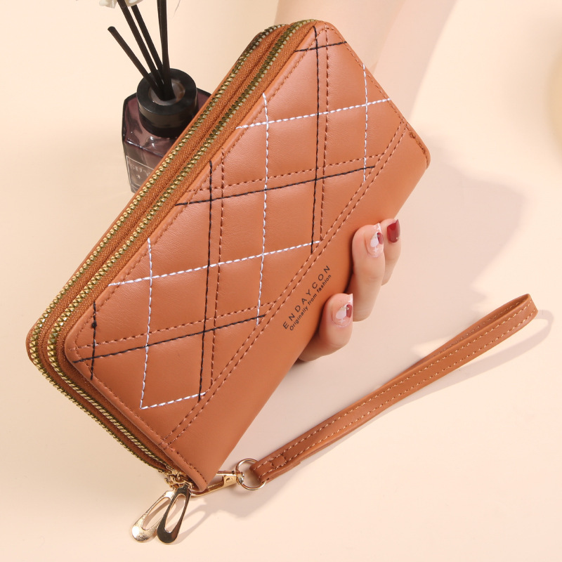 Women's Double Zipper Wallet Long Large Capacity - Image 2
