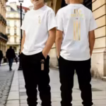 New Summer Boys' Short-Sleeved + Thin Long Pants Set, with Trendy Letter Pattern Printing Design, Versatile And Breathable Sportswear Set, Beautiful And Comfortable, Slightly Elastic Fabric, Regular Fit, Suitable for Outdoor Activities