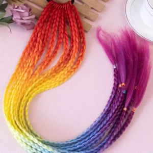 1pc Girls Ombre Wig Decor Fashion Hair Tie For Hair Decoration