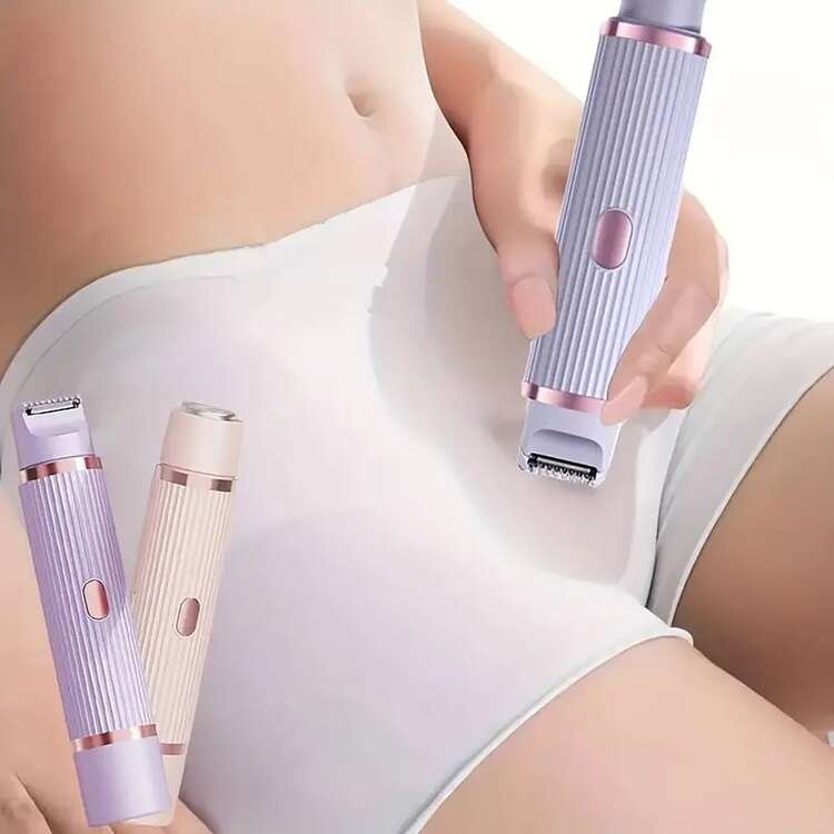 2-In-1 Women's Electric Shaver, Dual Head Design, Bikini Trimmer, Suitable For Bikini Line, Underarms, Legs, Arms, Body, Face And Other Areas, USB Rechargeable, Gentle On Skin - Image 2