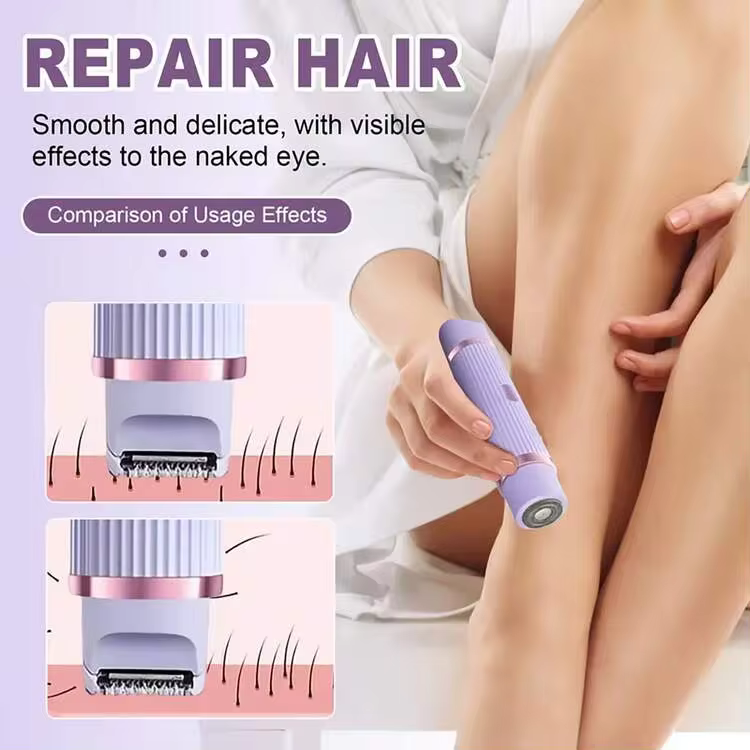 2-In-1 Women's Electric Shaver, Dual Head Design, Bikini Trimmer, Suitable For Bikini Line, Underarms, Legs, Arms, Body, Face And Other Areas, USB Rechargeable, Gentle On Skin - Image 7