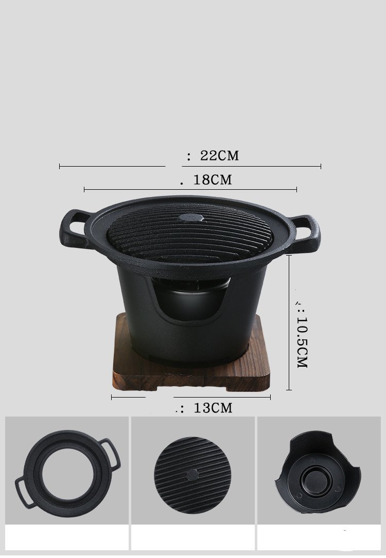 Food Non-Stick Small Barbecue Grill Household Indoor Barbecue Small Grill - Image 2
