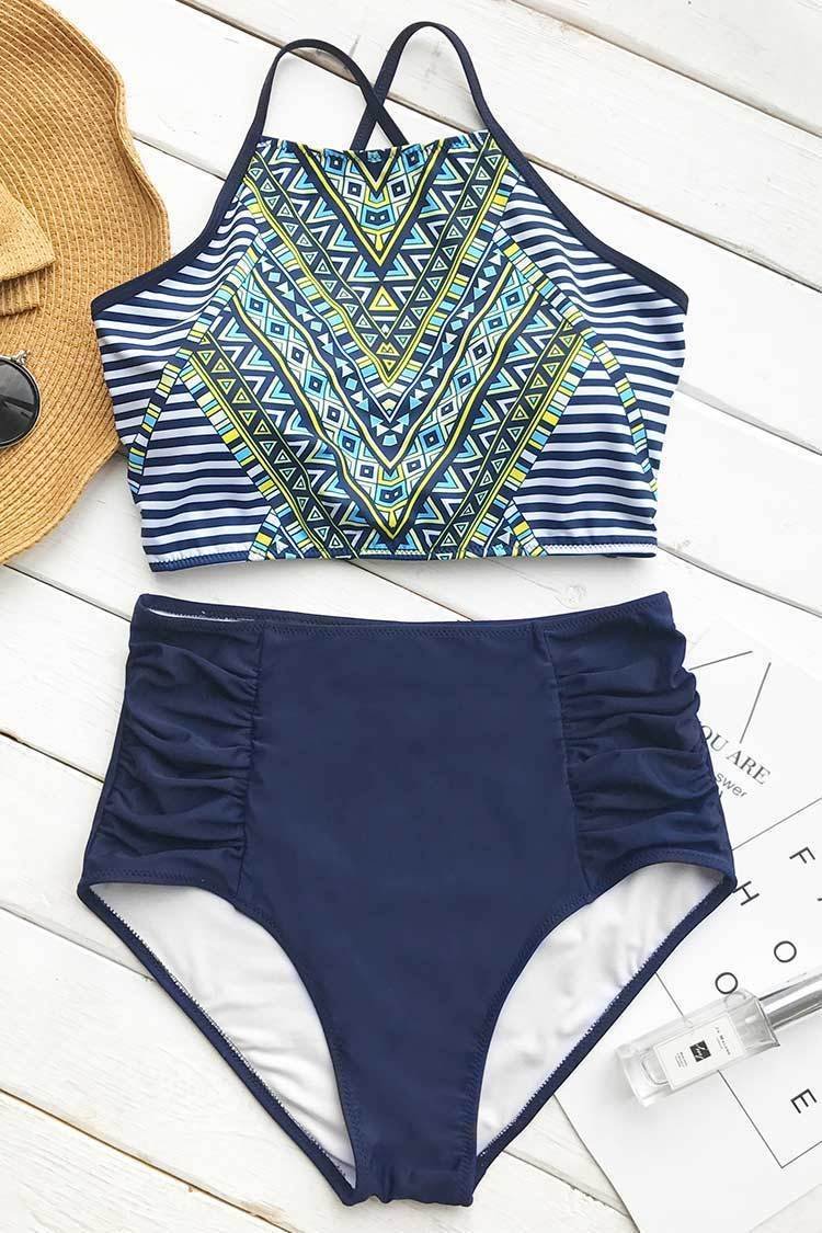Split print bikini swimsuit - Image 4