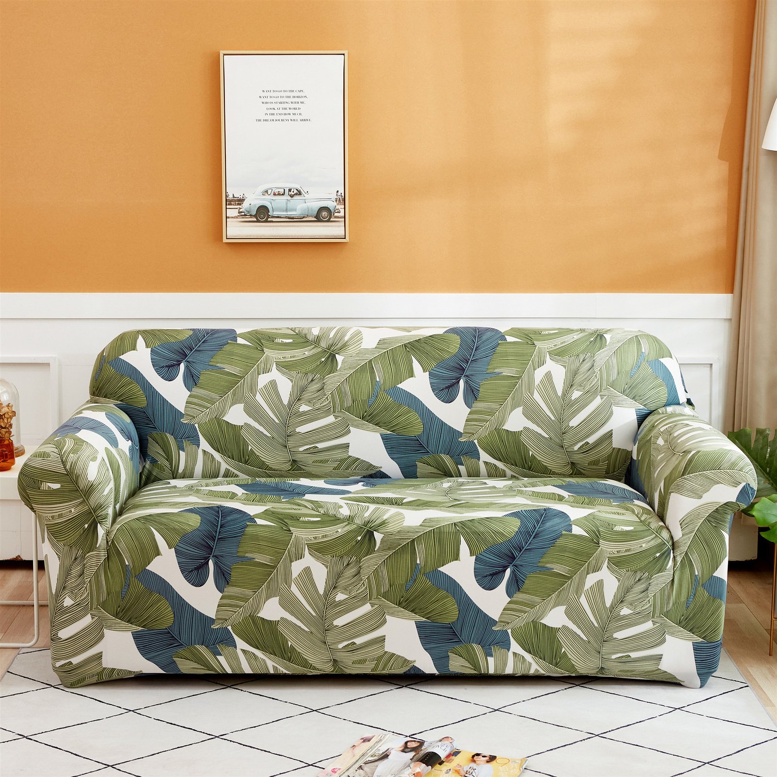 Milk Silk Printing Stretch Sofa Cover - Image 10
