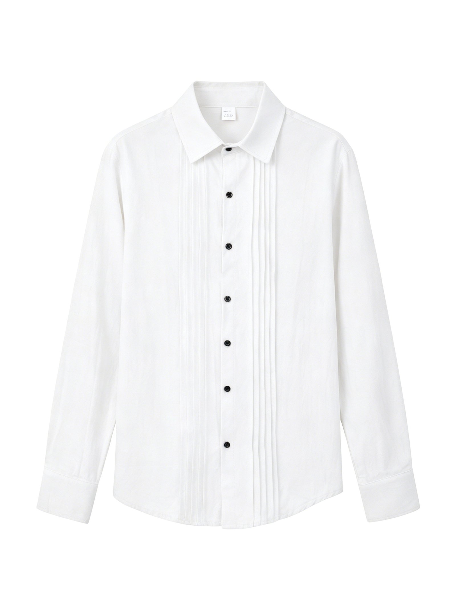 Men's Linen Guayabera Shirt with Lapel Collar & Button Front Panel - Accordion Pleat Chest Texture, Long Sleeve Button-Front Closure Suitable for Beach, Casual, -Casual Wear, Year-Round Versatile Formal & Everyday Button-Up Shirt - Image 4