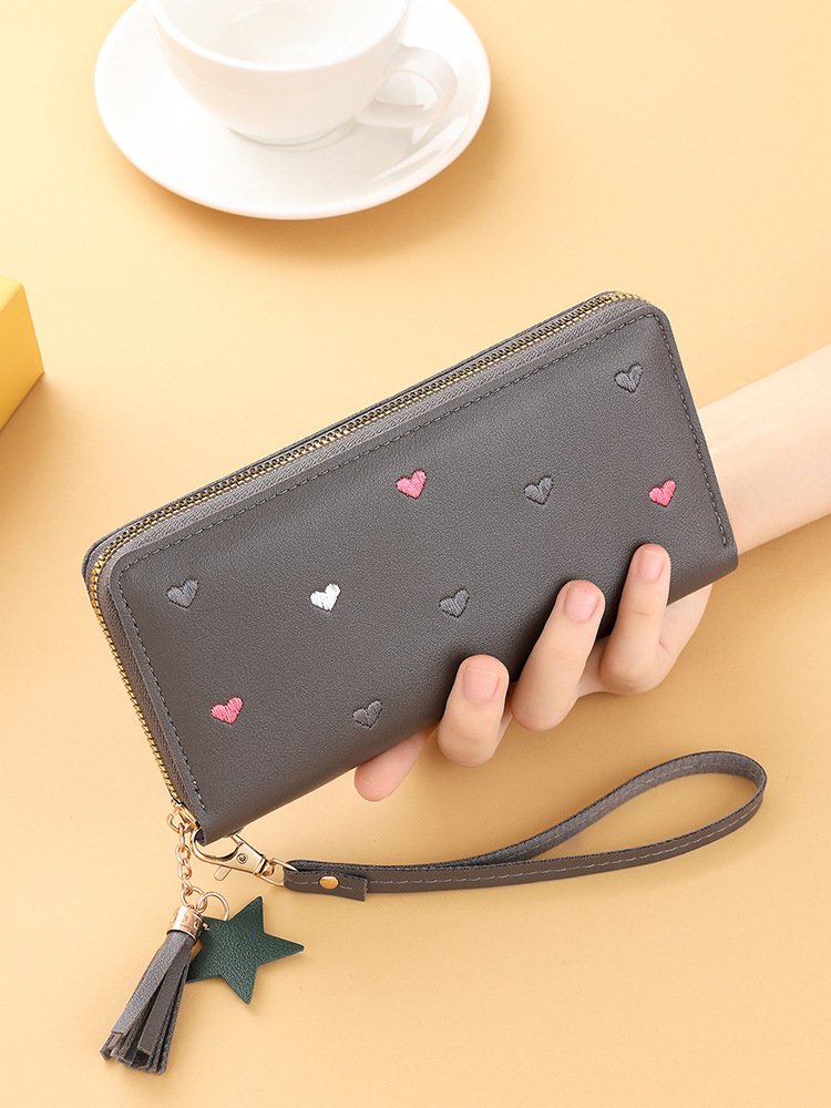 Cute Mini Embroidered Long Wallet For Women - Image 6