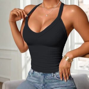 Sexy V-neck Strap Vest For Women