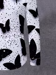 Men'S Fashionable Butterfly Print Long Sleeve Shirt Trendy Polka Dot Pattern Casual Versatile Top Stylish Artistic Men'S Blouse - Image 7