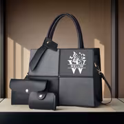 New Patchwork Color-block Briefcase with Personalized Butterfly Floral Pattern, Large Capacity Women's Tote Bag. Highly Aesthetic Lettering Bag and Versatile Handbag/shoulder Strap Design Featuring a Refined Stiff Structure Ideal for Daily Commutes - Image 3