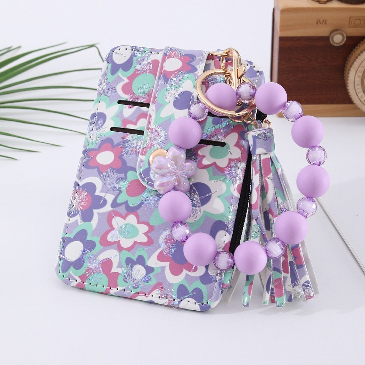 Multi-card Slot Zippered Coin Purse With A Tassel Charm - Image 5