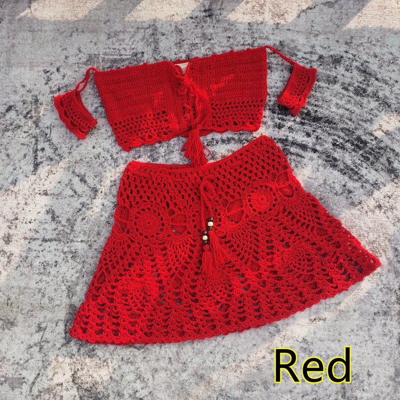 Hand-crocheted Bikini Top Mini Skirt - Image 5