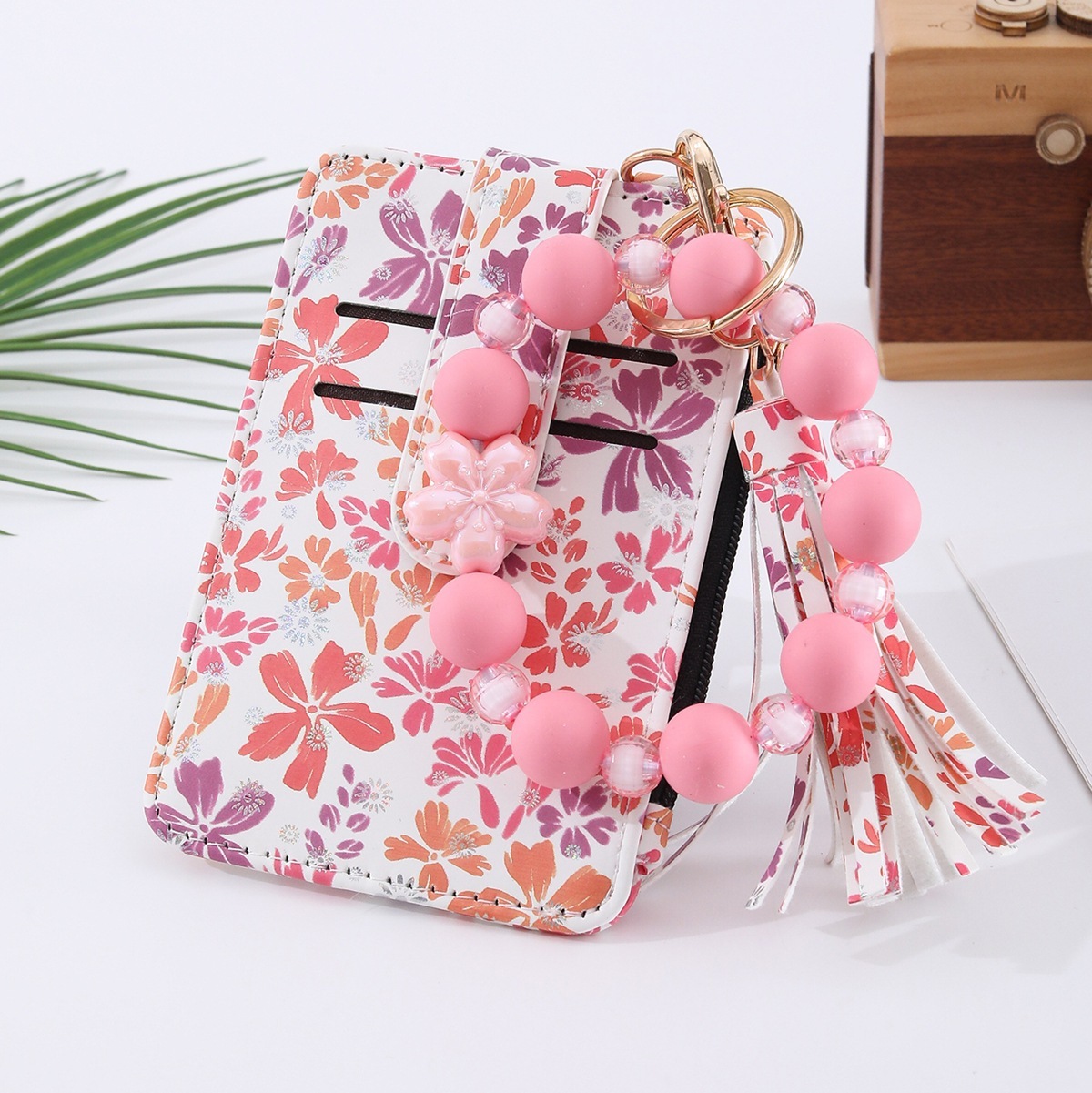 Multi-card Slot Zippered Coin Purse With A Tassel Charm - Image 9