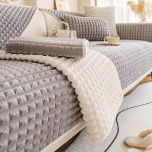 Thickened Flannel Sofa Cushion Winter Thickened Sitting Non-slip Sofa Cover Plush Cover Towel