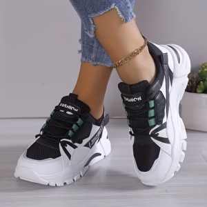 Women's -Absorbing Sneakers with Breathable Mesh & Cushioned Insoles - Neutral Arch Lace-Up Sports Shoes Suitable for All- Running, Gym, Walking - Sole Fitness Footwear