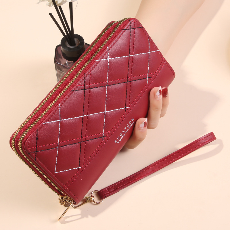 Women's Double Zipper Wallet Long Large Capacity - Image 9
