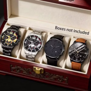 4/2pcs Luxury High-End Men's Quartz Watch, Zinc Alloy Band And PU Leather Strap, Perfect Gift For School, Graduation Ceremony Or Any Occasion, Ideal For Brothers To Wear, Men's Ideal Gift - Suitable For Various Occasions