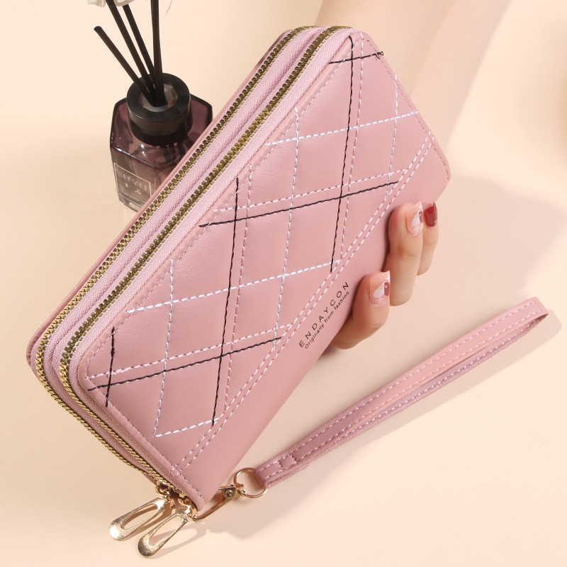Women's Double Zipper Wallet Long Large Capacity - Image 8