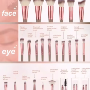 42pcs Full Function Synthetic Makeup Brush Set, Ultra Soft Fiber Bristles, Includes Foundation Brush, Powder Brush, Blush Brush, Concealer Brush, Highlighter Brush, Eyebrow Brush, Eyeshadow Brush, Complete Facial Makeup Tools, Suitable For Daily Home Use, Portable Professional