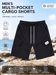 Men'S Casual Shorts, Men'S Cargo Shorts, Men'S Multi-Pocket Outdoor Casual Shorts, Teenager Casual Bermuda Shorts, Cargo Style Casual Shorts for Men, Fashionable Utility Pocket Design, Lightweight And Cool Comfortable, Suitable for Outdoor, Walking - Image 2