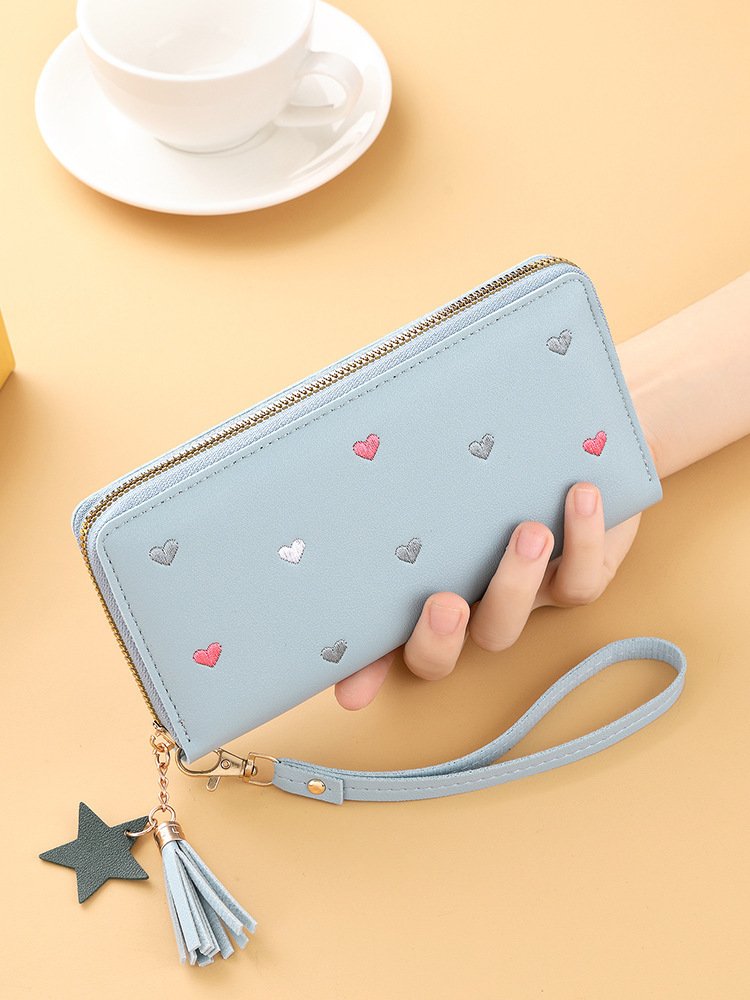 Cute Mini Embroidered Long Wallet For Women - Image 8