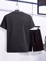 Youth Boys' Digital New Print Pattern Casual Summer Short Sleeve Set Fashion Outdoor Sports Spring Summer Boys' T-Shirt Top And Shorts 2pcs Set Comfortable Fabric Classic Design Versatile Style, Suitable for Various Occasions, Trendy Cool Easy - Image 2