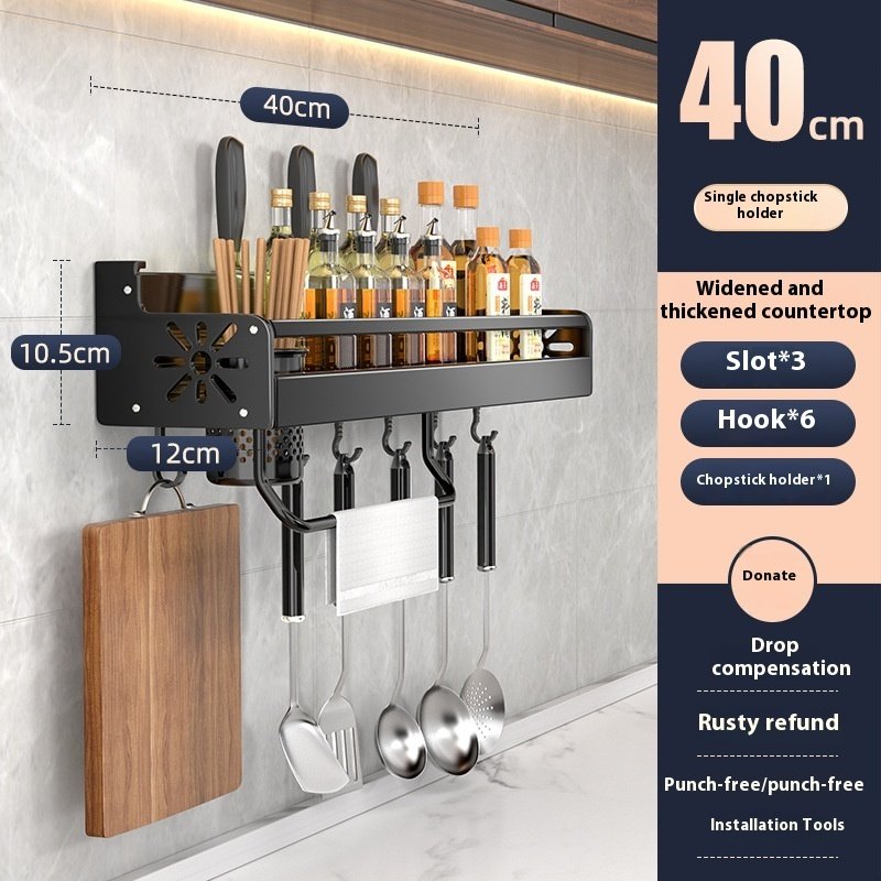 Kitchen Storage Rack Punch-free Multi-functional Household - Image 6