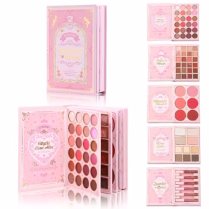 70-color Multi-functional Book Palette Makeup Set, Featuring Matte, Highlighter with Fine Glitter, Berry, Brown, Coral, Orange, Suitable for Daily Use, Parties, and Gatherings, As An Exceptional Gift for the Family and Friends