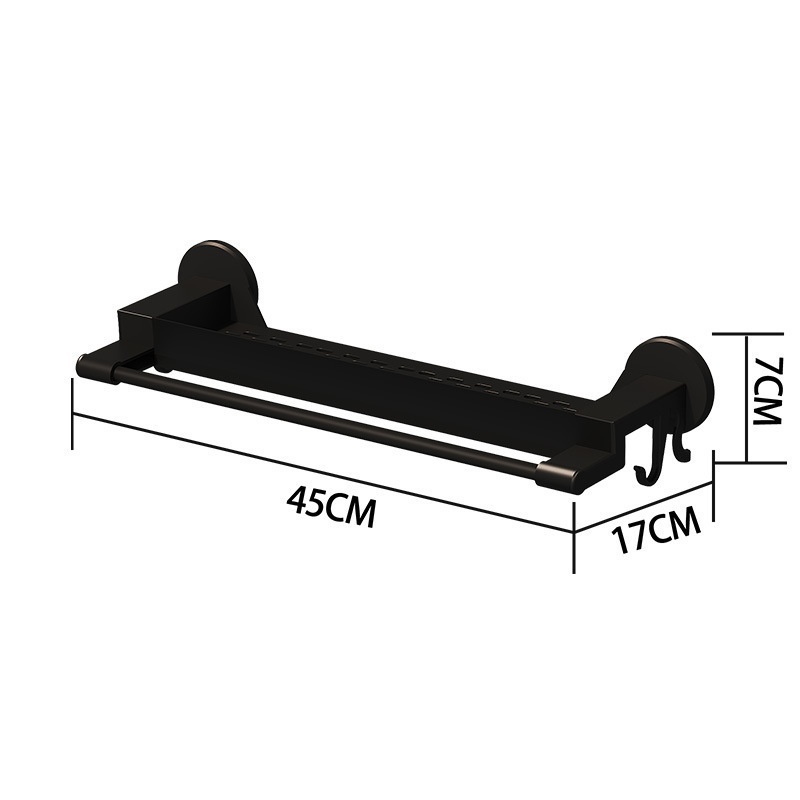Bathroom Storage Rack Plastic Punch-free Bath Towel Rack - Image 7