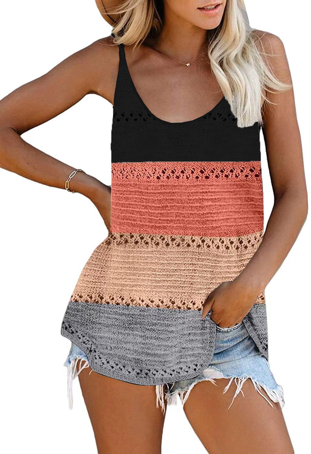 Loose Camisole Knit Beach Top Women Beachwear - Image 4