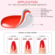 7ml/0.24oz Nude Rubber Base Gel, Nail Art Decorations Varnish, Semi Permanent Soak Off /LED, Unscented, Alcohol-Free Gel Nail Polish for Manicure Home Salon - Image 3