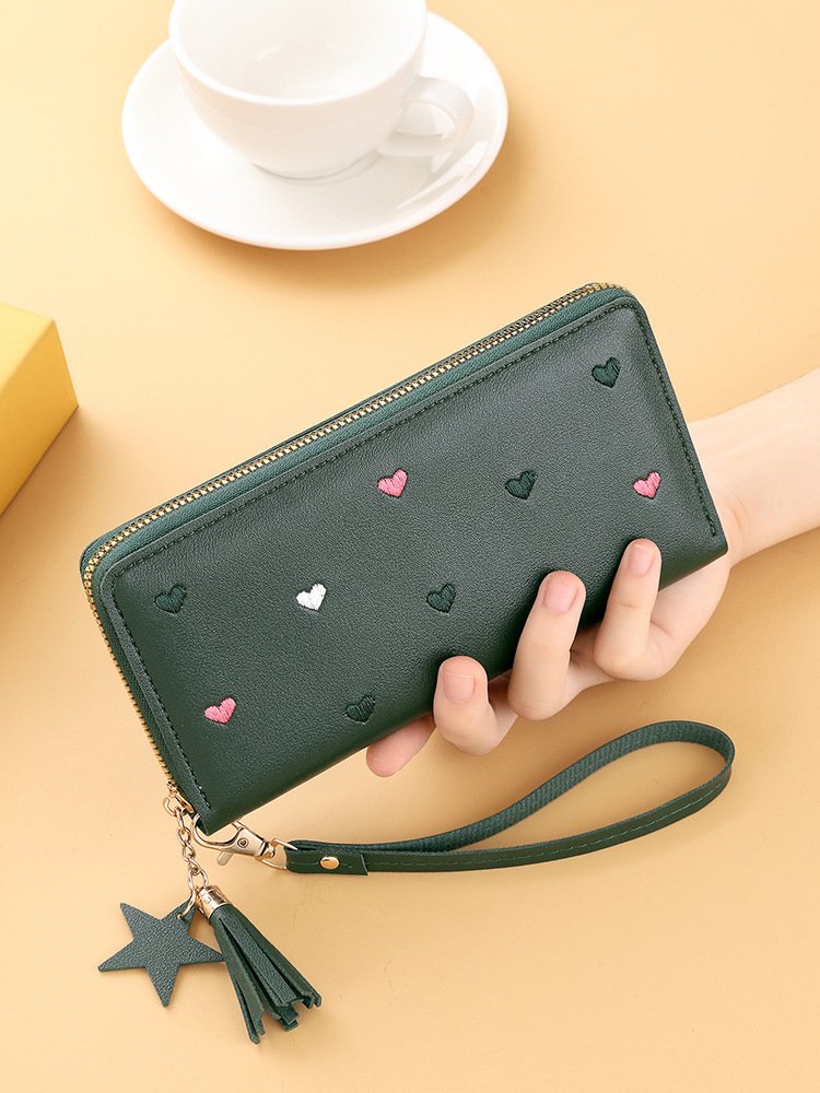 Cute Mini Embroidered Long Wallet For Women - Image 10