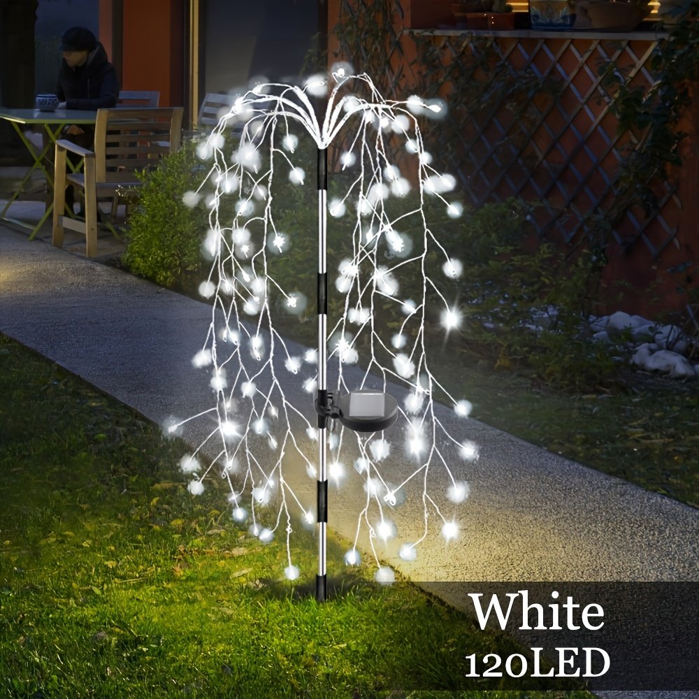 Solar Garden Lights Outdoor LED, Firecracker Willow Fireworks Lights with 8 Lighting Modes, Solar Powered LED Firecrack Lights for Yard Path Parties Camping Picnic Garden Pation, Perfect for Christmas Halloween Thanksgiving Decor Smart Switch - Image 12