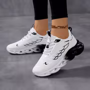 Men's and Women's Road Running Sneakers, Spring/Summer Comfortable Lace-Up Fabric Upper Lightweight Running Shoes, EVA Sole Suitable for All-Season Fitness Training, Daily Indoor/Outdoor Casual Running Sneakers, Trendy Comfortable Lace-Up Lightweight - Image 2