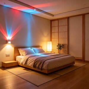 1pc Dream Journey 16-Color RGB Wall Lamp | White Smart Induction Night Light | Magnetic Installation, Remote Control, Charging | Suitable for Bedroom, Living Room, Hallway And Bedside Decoration (Remote Without Battery)