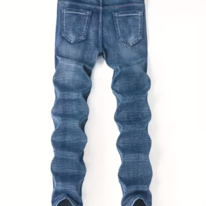 All-Season Fashion Men'S Classic Jeans, Comfortable Stretch Straight Trousers, Suitable for Casual Business Work Versatile And Stylish