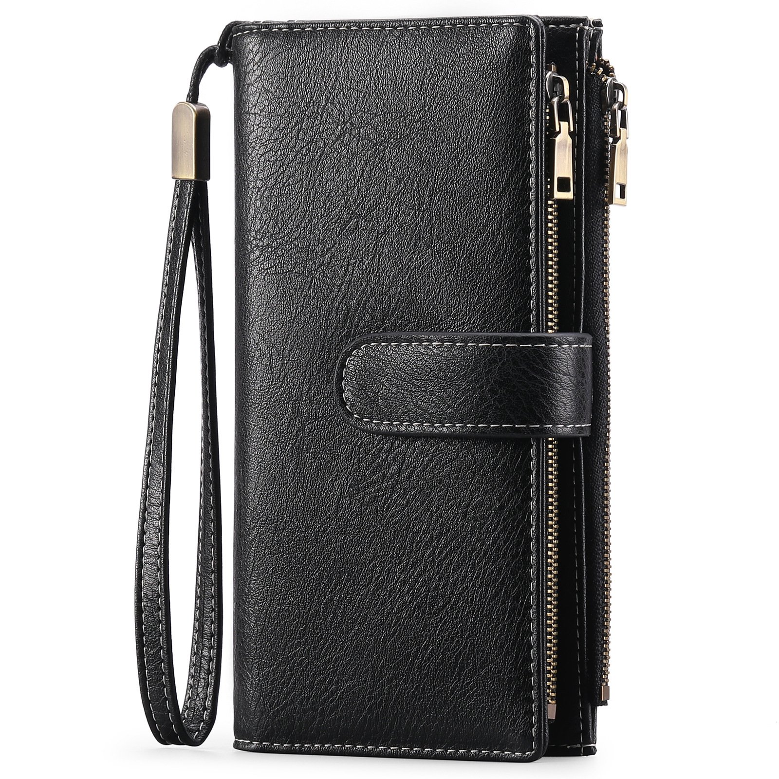 Womens Long Wallet Multi-functional Vintage Tri-fold Purse - Image 3
