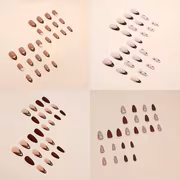 96pcs. New Easy Lines Shape Combination Pack, Medium And Long Almond Shaped Detachable Nail Pieces, Suitable for Women And to Wear Daily, Work, Travel, Nail Salon And Nail Art at Home, Holiday Gifts, Nail Art Decoration - Image 4