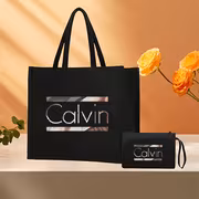 Two-Piece Set Bag Handbag, with Letter Printing - Spacious And Durable, Including a Matching Makeup Bag, Magnetic Closure - Perfect for - Image 4