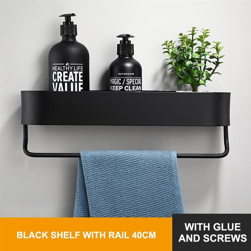 Hanging Bath Towel Rack Towel Bar Storage Paper Towel - Image 2