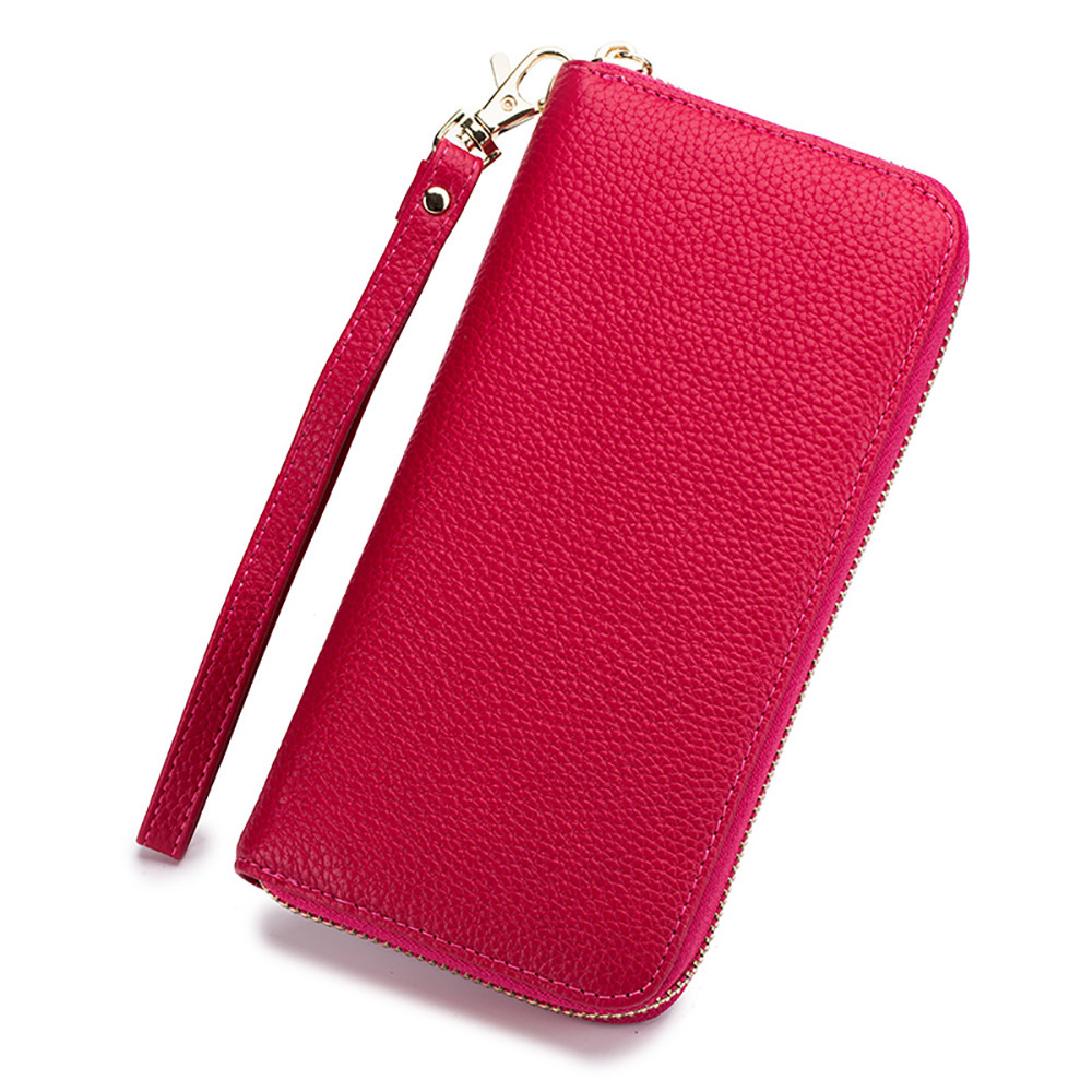 Womens Tassel First-Layer Leather Anti-Scanning Zipper Wallet - Image 5