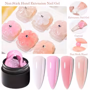 MTSSII 3pcs Non Stick Hand Extension Hard Gel Set, Nail Polish for 3D Carving Flower Modeling Nail Art Shaping Solid Gel V - Image 8