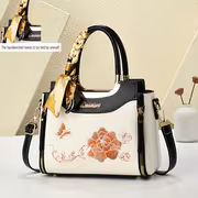 Handkerchiefs Need to Be Tied by Yourself, Random Women'S Bag, Business Spring And Summer Dating, Casual Travel Bag, Foreign Style Handbag, Large-Capacity Middle-Aged Bag, Embroidery, Contrasting Color, 4 Seasons, New Work Commuting - Image 12