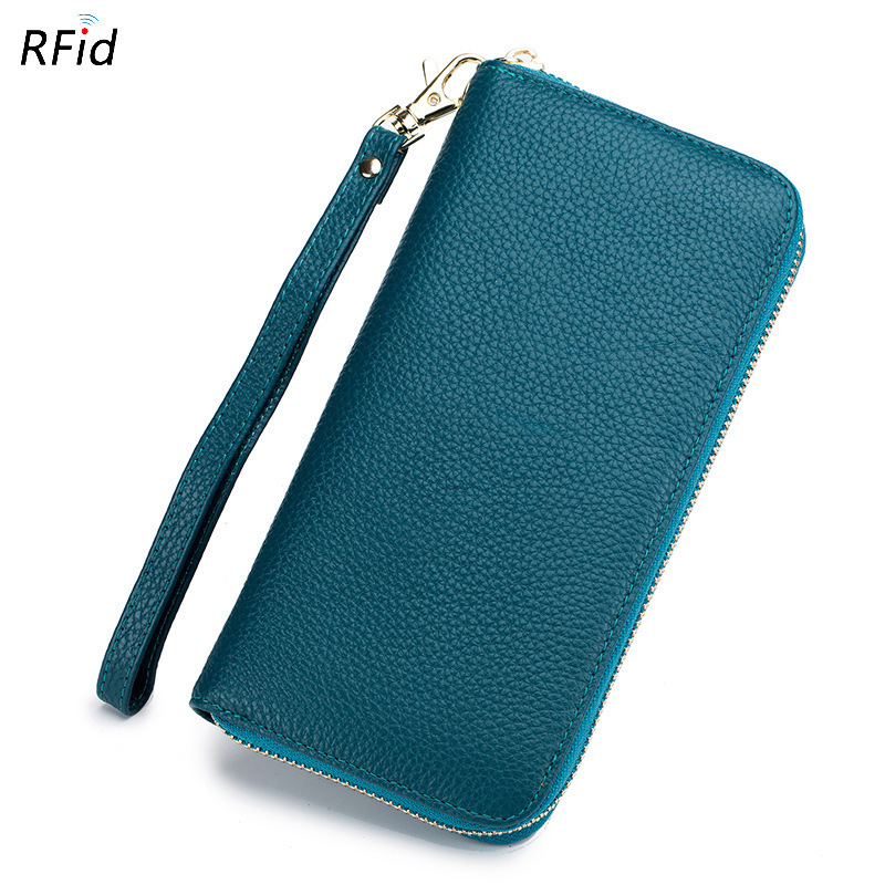 Womens Tassel First-Layer Leather Anti-Scanning Zipper Wallet - Image 4
