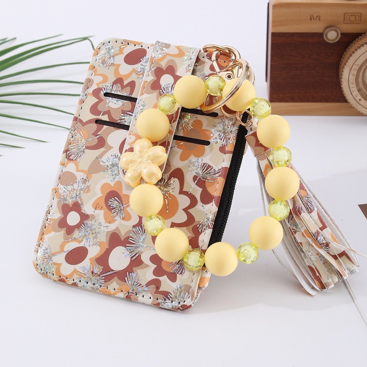 Multi-card Slot Zippered Coin Purse With A Tassel Charm - Image 2