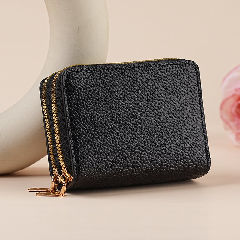 Clutch Wallet With Dual Zippers And Multiple Card Slots - Image 8
