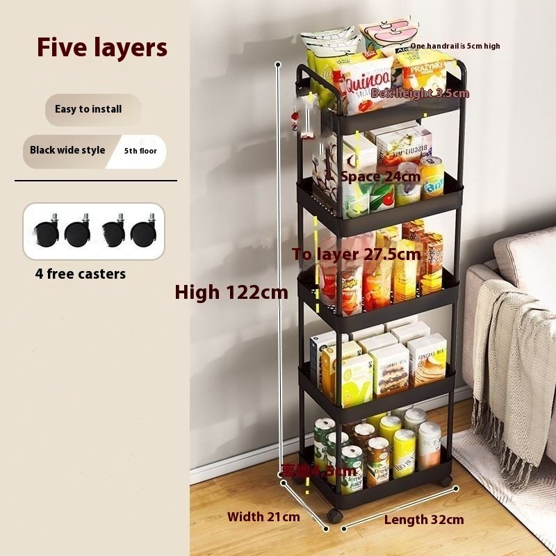 Toilet Storage Movable Multi-layer Storage Rack - Image 9