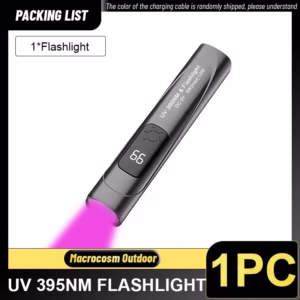 A Compact Black 395Nm Mini Flashlight, This Portable Purple Lamp Is Designed for Nail Polish And Features a Countdown Timer. It Is USB Rechargeable And Offers Two Lighting Modes, Making It Suitable for Both Nail And Detecting Pet Urine Stains
